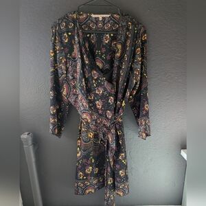 Rachel Rachel Roy Paisley Faux Wrap Minidress, Sz L
